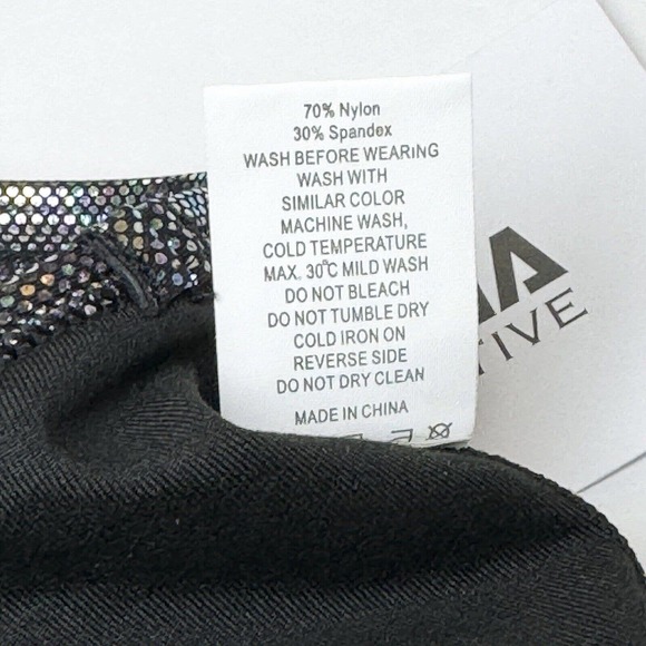 Zyia Sports Bra Women’s Holographic Disco Luxe Gunmetal Silver Racerback Size XL - Picture 6 of 8